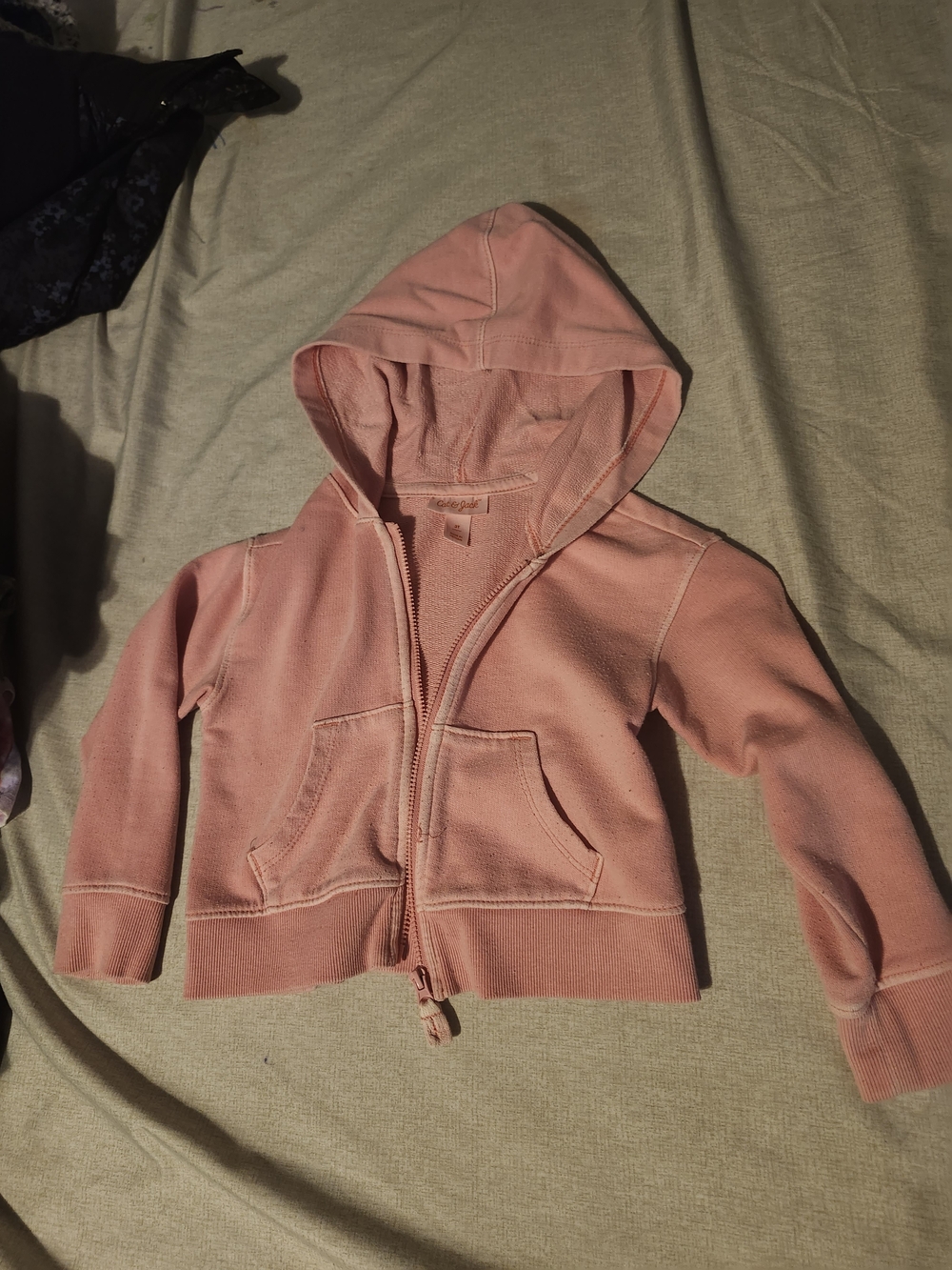 Kids Hooded Zip-Up Sweatshirt - Pink